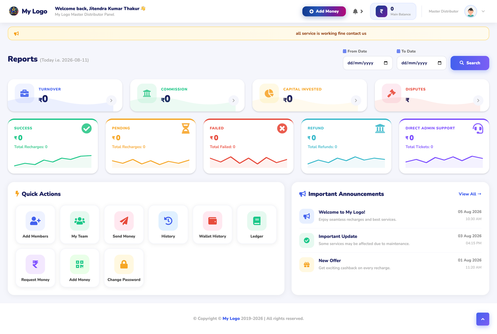 Distributor Dashboard